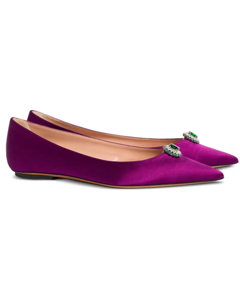 Alberta Ferretti Ballerinas mit spitzer Kappe - Violett Violett