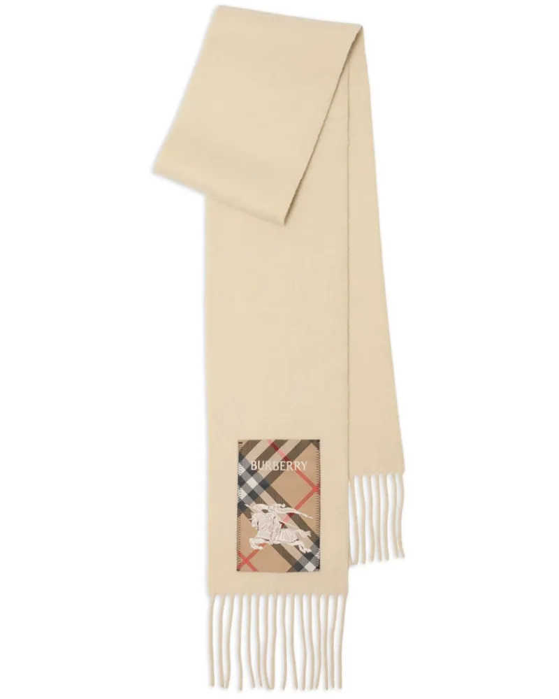 Burberry Kaschmirschal mit Fransen - Nude Nude