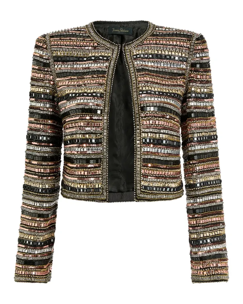 Jenny Packham Alma Jacke mit Perlen - Schwarz Schwarz