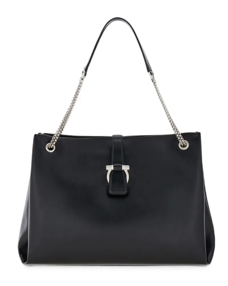 Ferragamo Hardware Chain Tote Bag - Schwarz Schwarz
