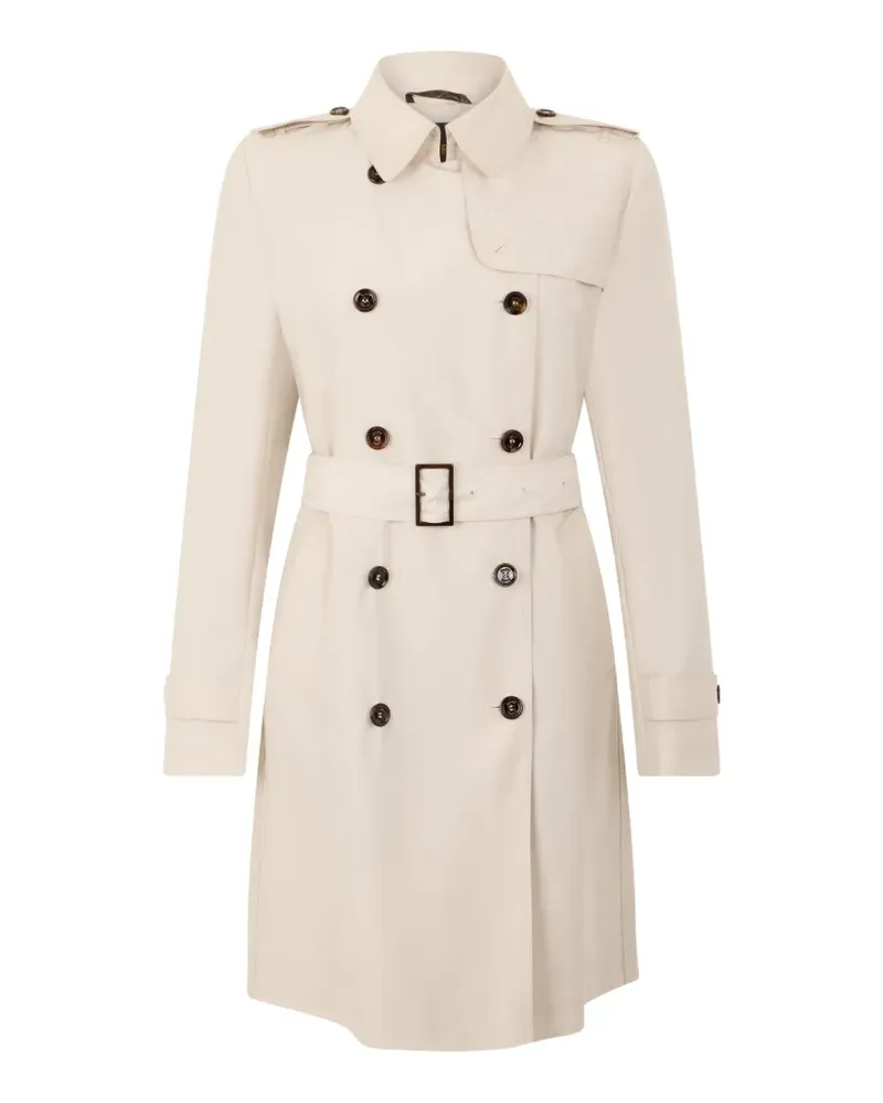 MOORER belt double-breasted trench - Nude Nude