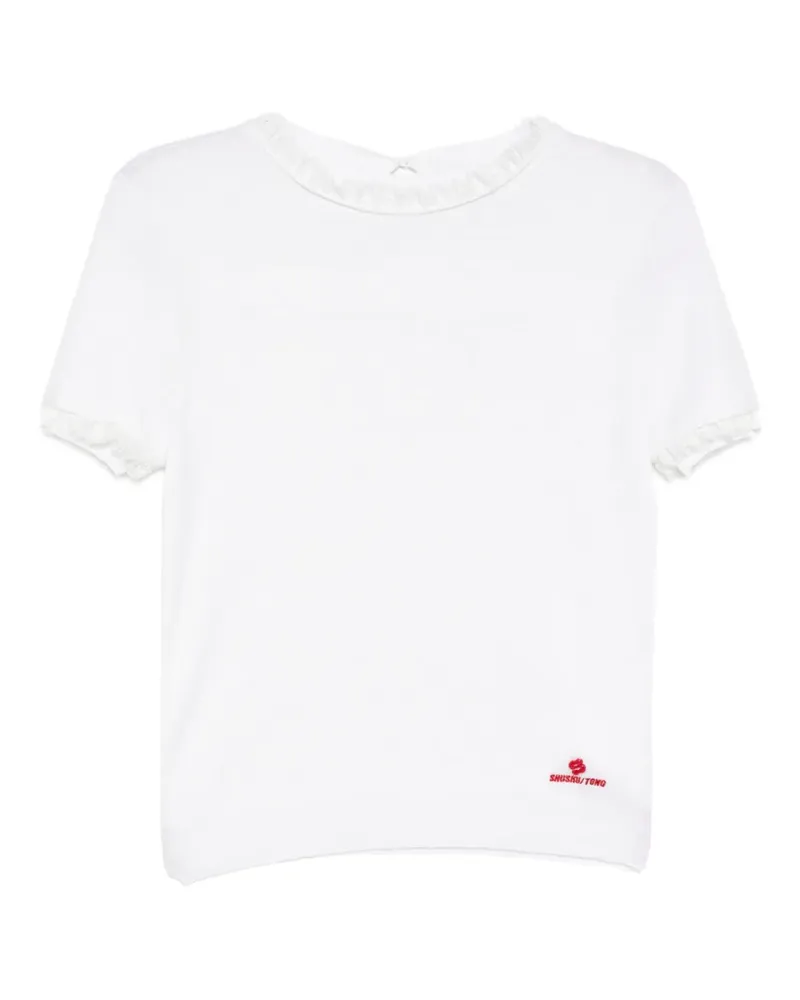 SHUSHU/TONG Strickoberteil mit Stehkragen - Nude Nude