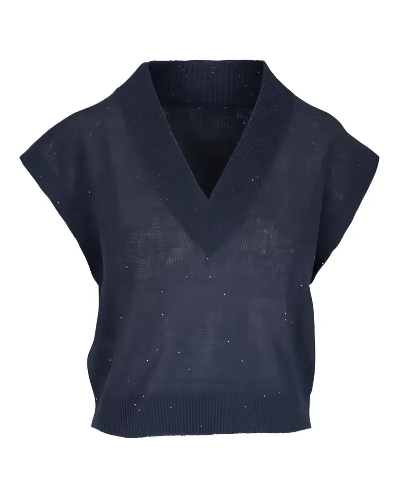 Brunello Cucinelli Pullover mit Pailletten - Blau Blau