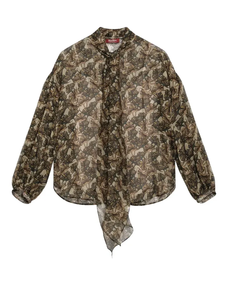 Max Mara floral-print blouse - Braun Braun