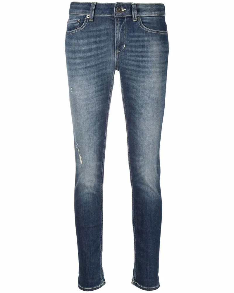 Dondup Cropped-Jeans mit ausgeblichenem Finish - Blau Blau