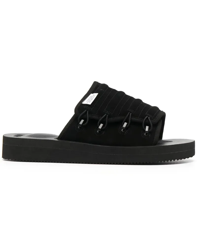 SUICOKE Pantoletten mit Logo - Schwarz Schwarz
