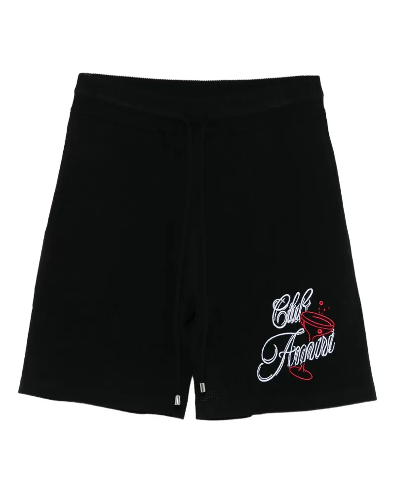 Amiri Shorts mit Stickerei - Schwarz Schwarz