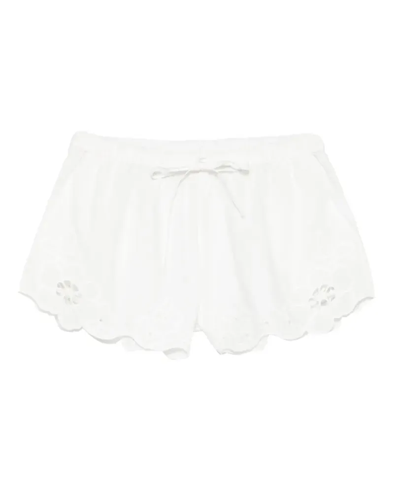 SIR Klara broderie-anglaise drawstring shorts - Weiß Weiß