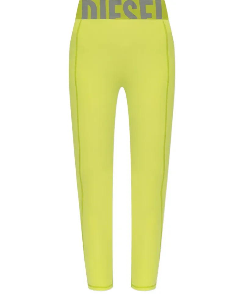 Diesel Adeline Leggings mit Logo-Bund - Gelb Gelb