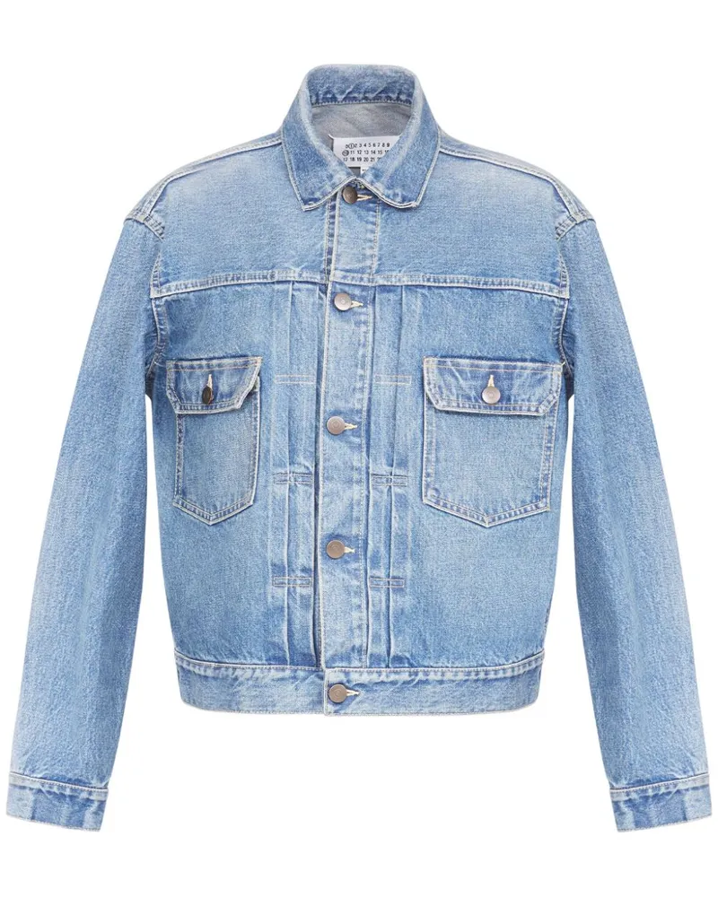 Maison Margiela Jeansjacke mit Ziernähten - Blau Blau