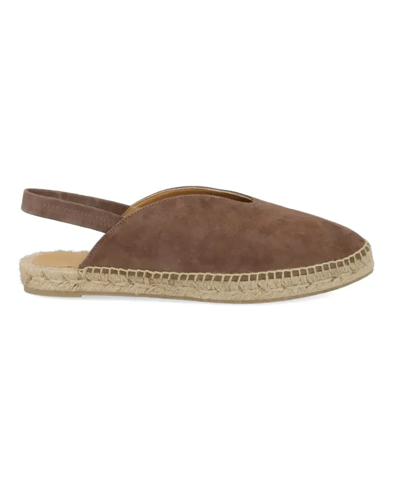 Castañer slingback flat suede espadrilles - Braun Braun