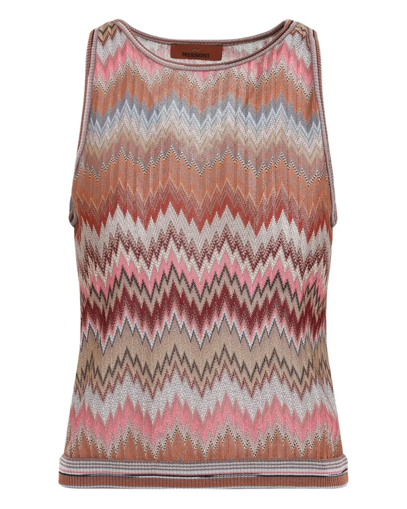 Missoni Gestricktes Oberteil mit Zickzackmuster - Braun Braun
