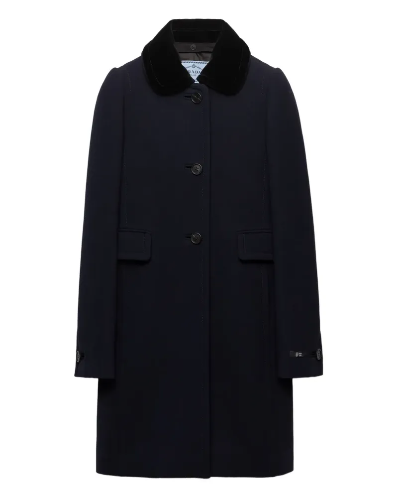 Prada Mantel mit abnehmbarem Kragen - Blau Blau