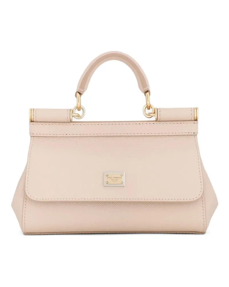 Dolce & Gabbana small Sicily leather tote bag - Rosa Rosa