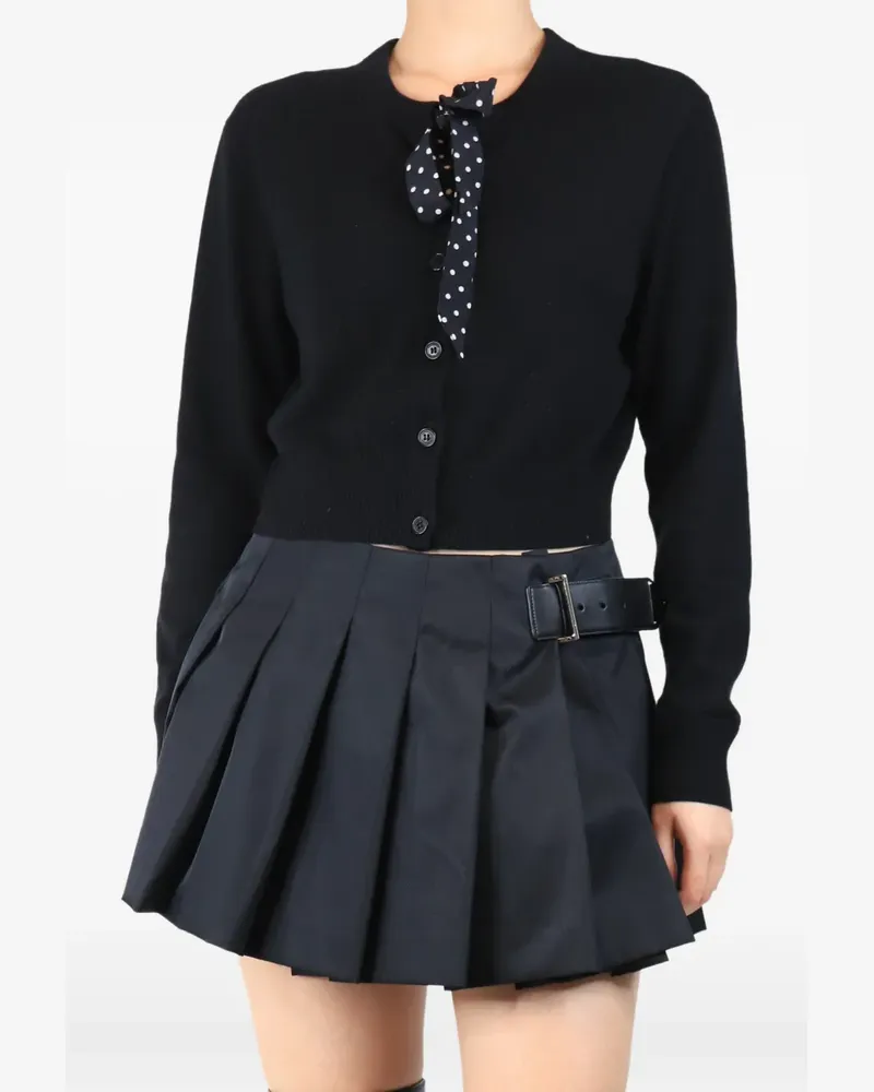 Altuzarra Cropped-Cardigan mit Polka Dots - Schwarz Schwarz