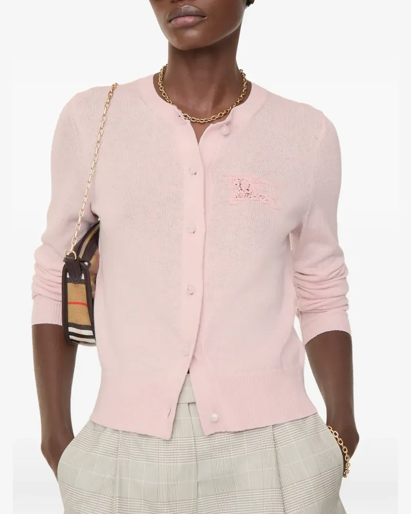 Burberry EKD cotton wool cardigan - Rosa Rosa
