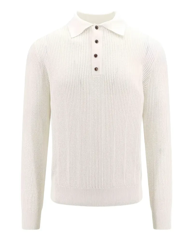 Brunello Cucinelli Gestricktes Poloshirt - Nude Nude