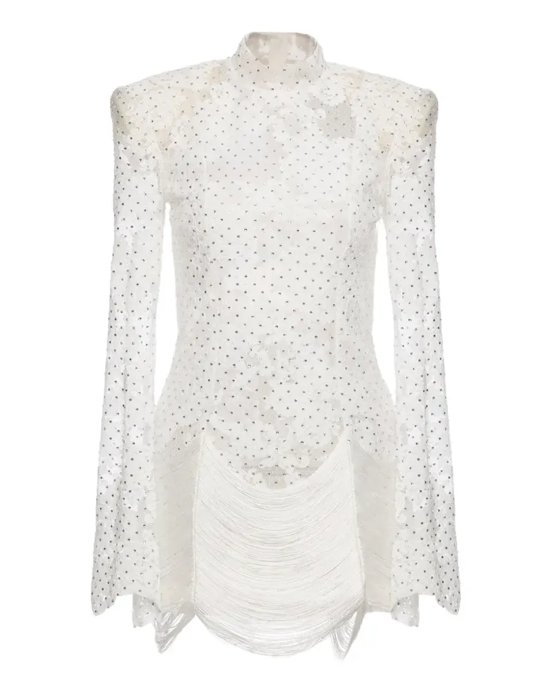 NISSA lace mini dress - Weiß Weiß