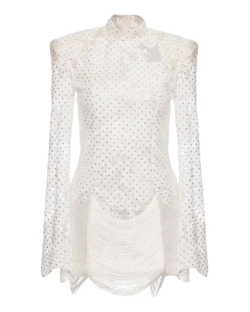 NISSA lace mini dress - Weiß Weiß