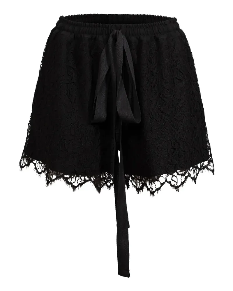 RXQUETTE lace-trim shorts - Schwarz Schwarz
