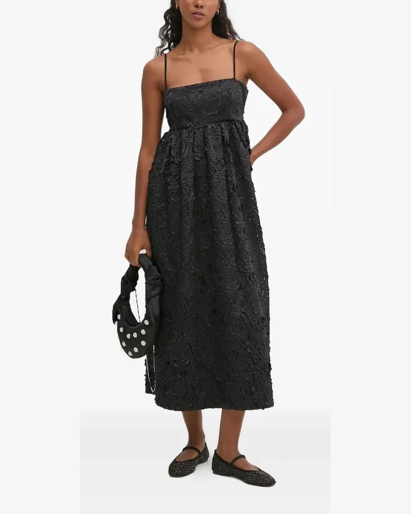 Stine Goya Verziertes Midikleid - Schwarz Schwarz