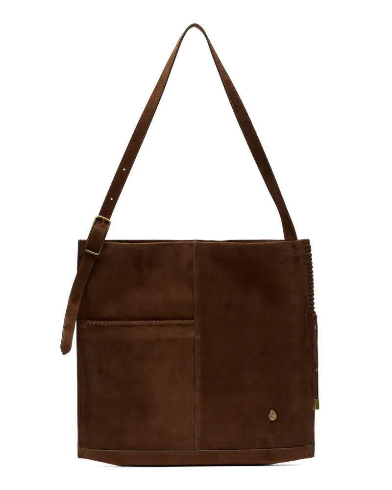 ash Hannah whipstitch-trim tote bag - Braun Braun