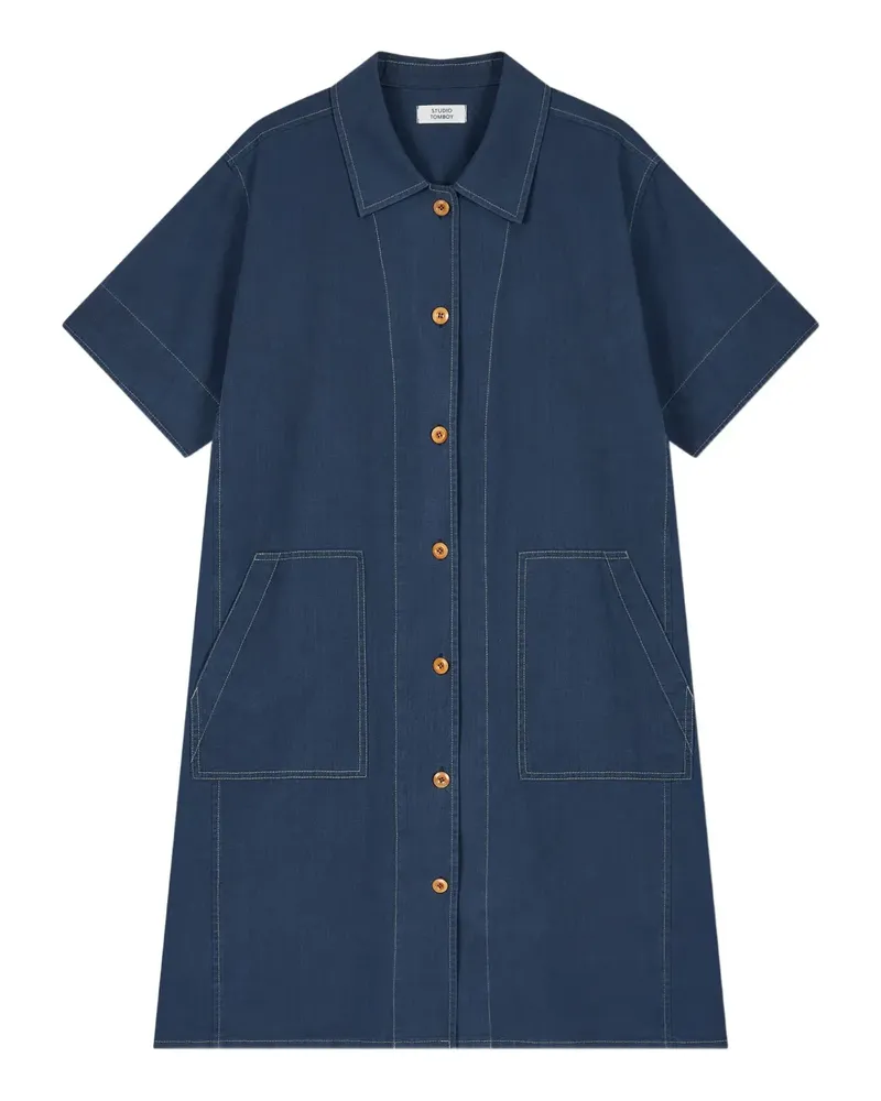 STUDIO TOMBOY Geknöpftes Jeanskleid - Blau Blau