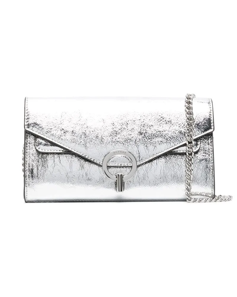 Sandro Metallische Clutch - Silber Silber
