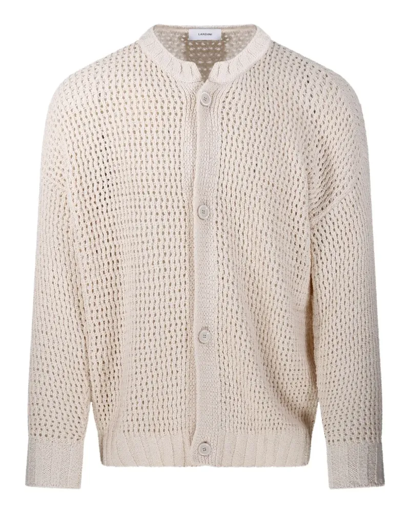 LARDINI Cardigan mit Lochstrickmuster - Nude Nude