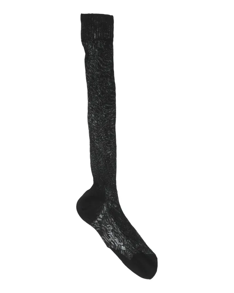 Dsquared2 logo-print ribbed-knit socks - Schwarz Schwarz