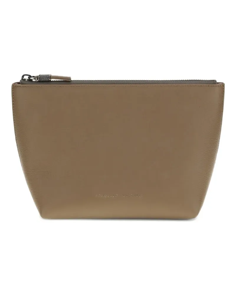 Brunello Cucinelli leather pouch - Nude Nude
