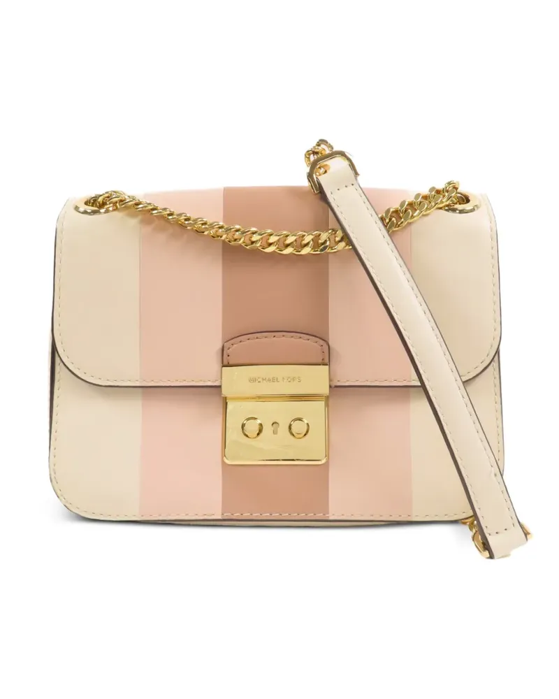 Michael Kors striped chain-strap shoulder bag - Nude Nude
