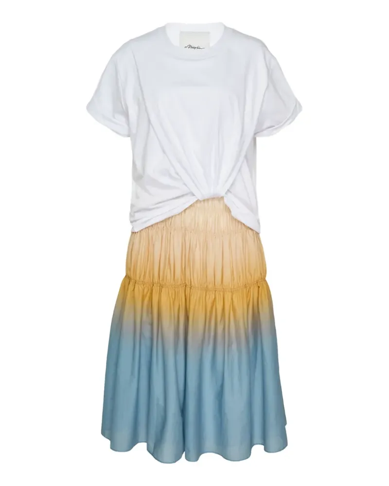 3.1 phillip lim Drapiertes Midikleid - Weiß Weiß