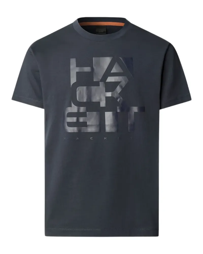 Hackett T-Shirt mit Logo-Print - Blau Blau