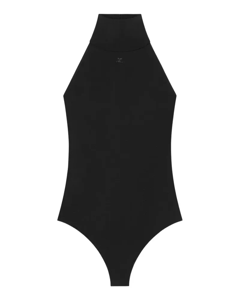 Courrèges Neckholder-Body aus Jersey - Schwarz Schwarz