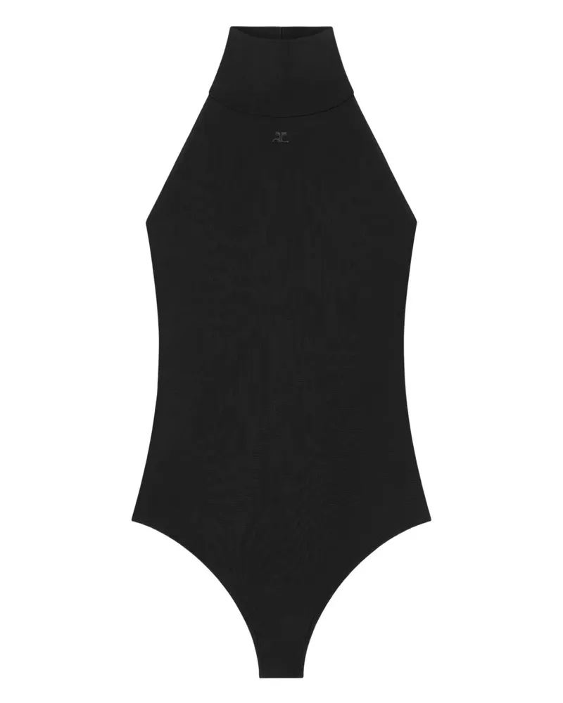 Courrèges Neckholder-Body aus Jersey - Schwarz Schwarz