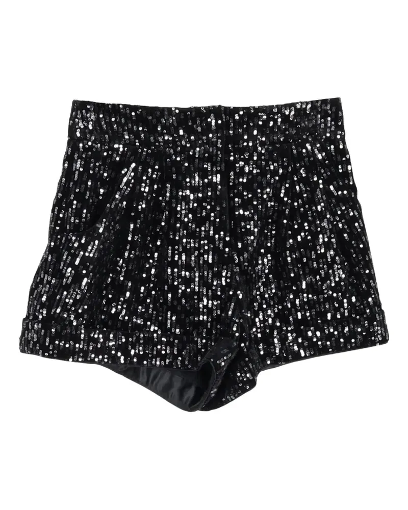 Maje Shorts mit Pailletten - Schwarz Schwarz