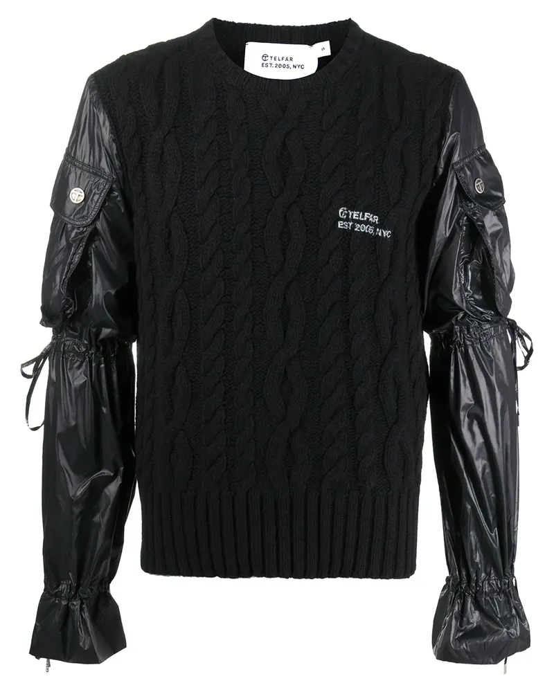 TELFAR Pullover mit Zopfmuster - Schwarz Schwarz