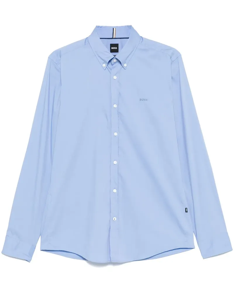 HUGO BOSS Hemd mit Logo-Print - Blau Blau