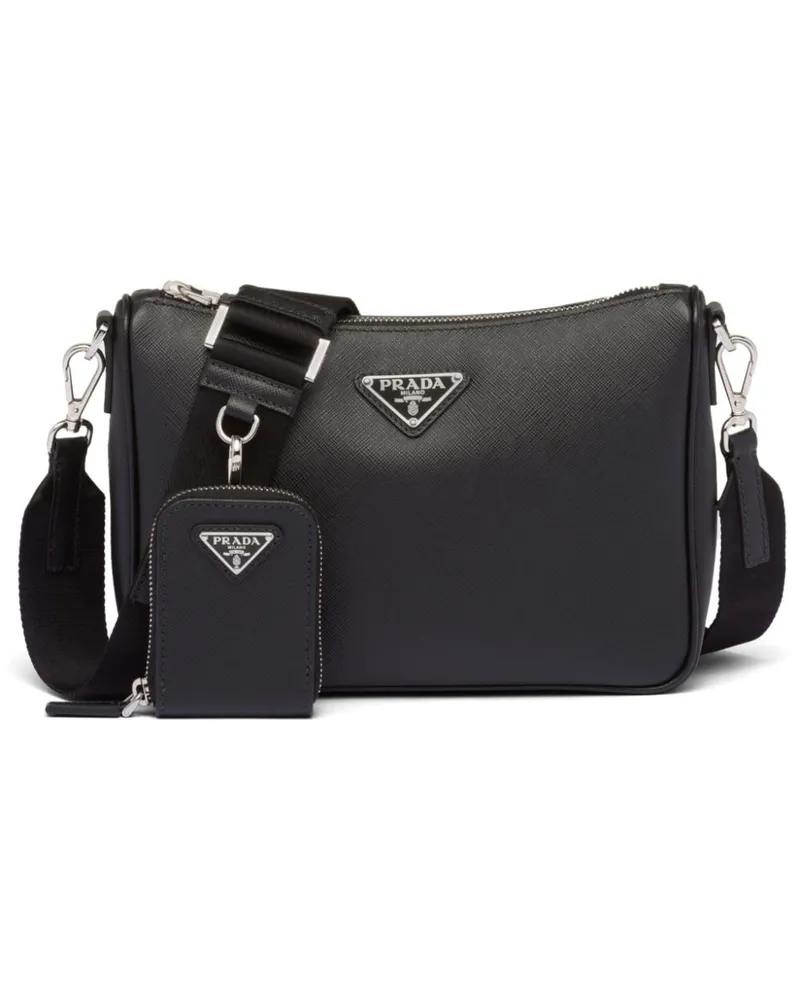 Prada Schultertasche aus Saffiano-Leder - Schwarz Schwarz