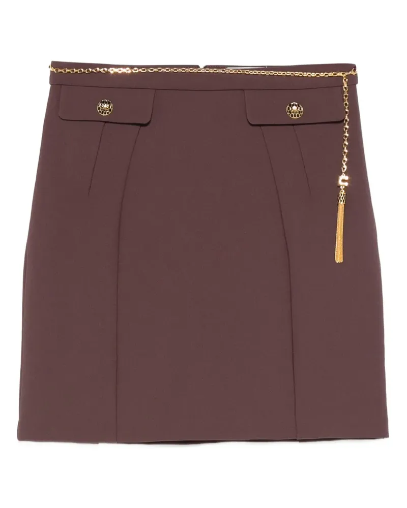 Elisabetta Franchi Schmaler Rock mit hohem Bund - Braun Braun