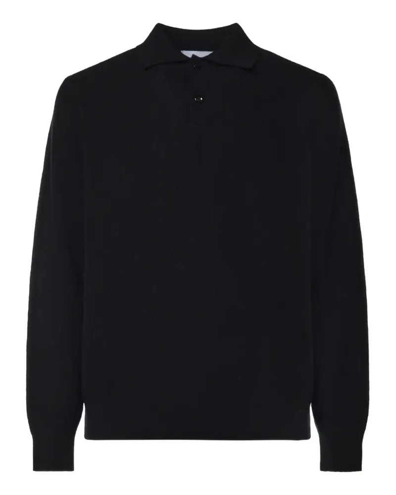 LARDINI Poloshirt aus geripptem Strick - Schwarz Schwarz