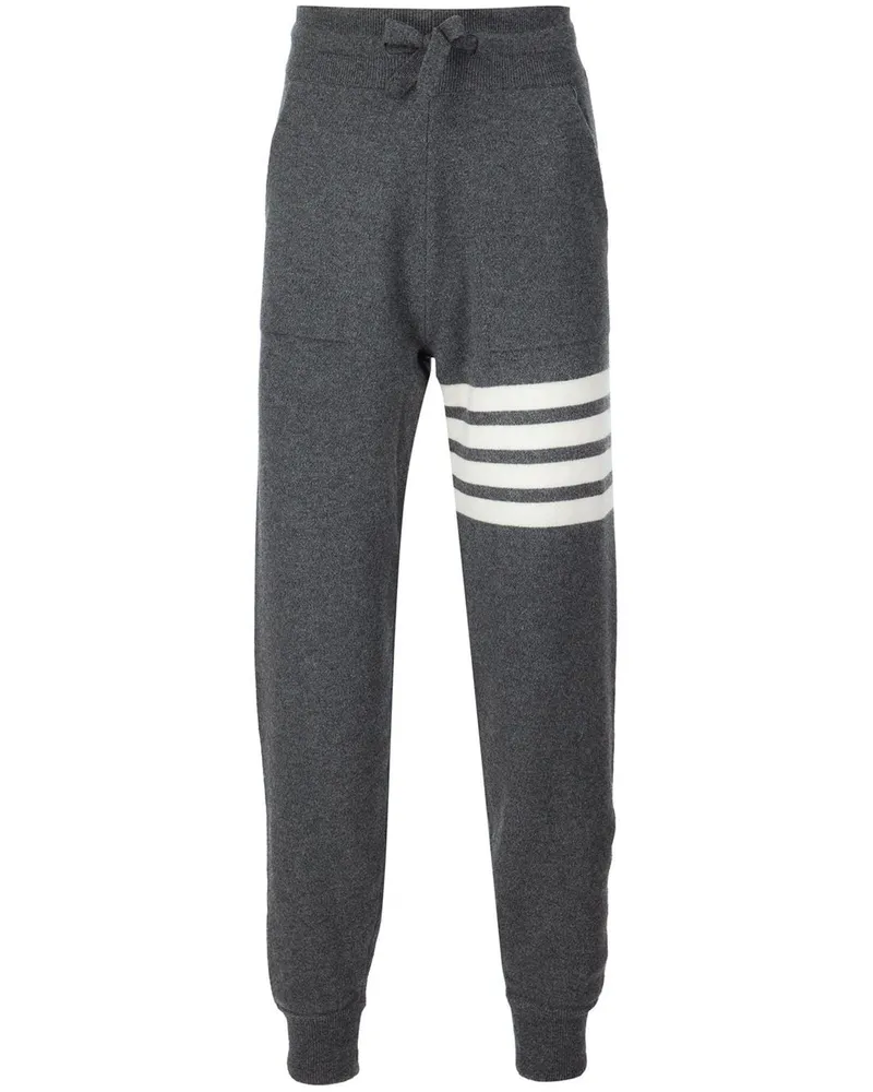 Thom Browne Jogginghose mit Streifen am Bein - Grau Grau