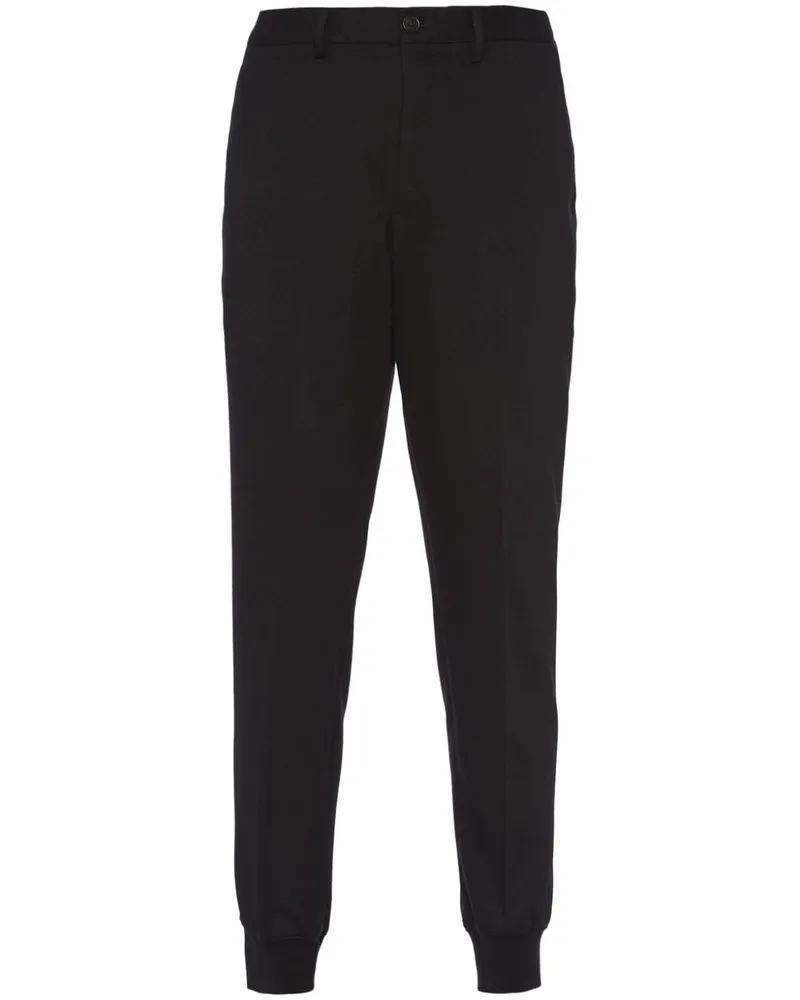Prada Hose mit Tapered-Bein - Schwarz Schwarz