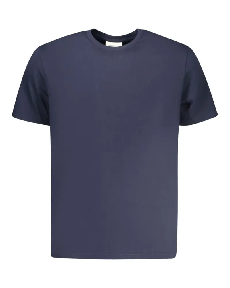 Calvin Klein T-Shirt mit Logo-Stickerei - Blau Blau