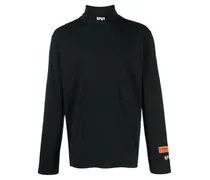 Rollkragenpullover mit HPNY-Stickerei - Schwarz