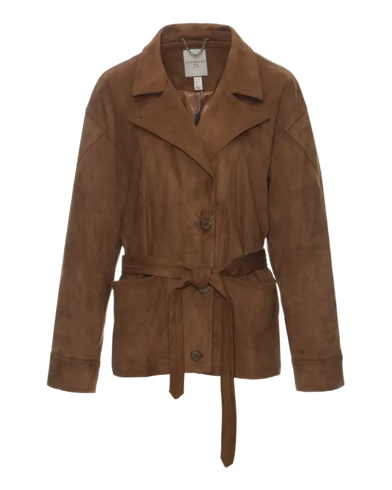 Urbancode belted patch-pockets jacket - Braun Braun