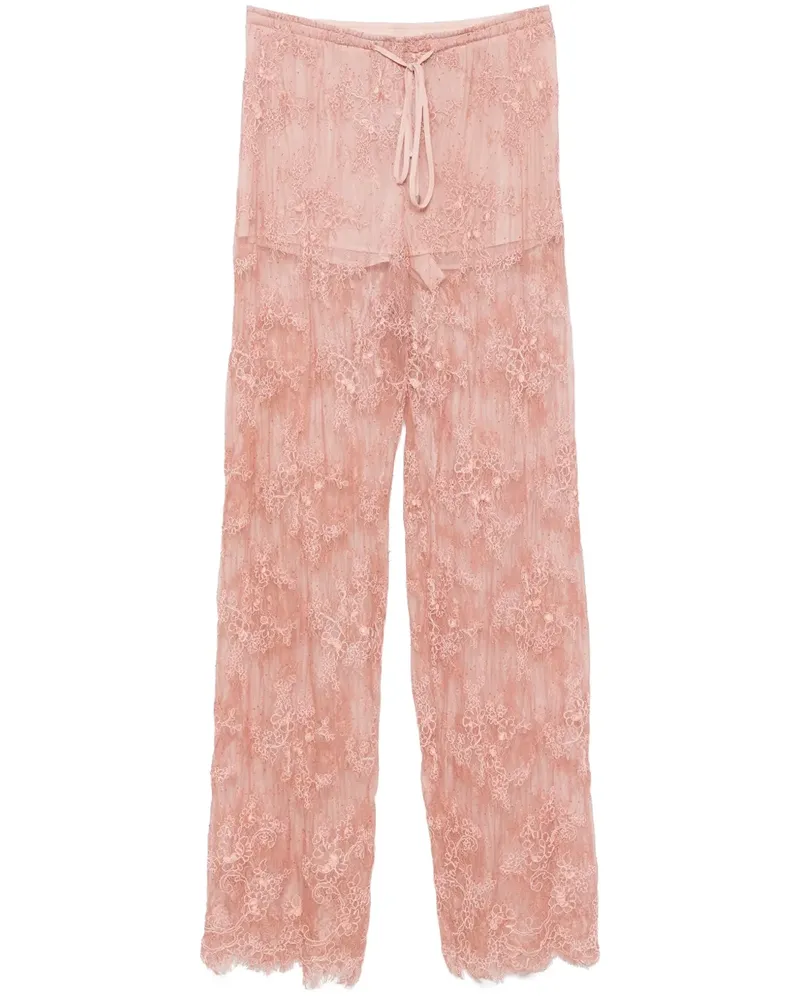 Blumarine Hose aus Spitze - Rosa Rosa