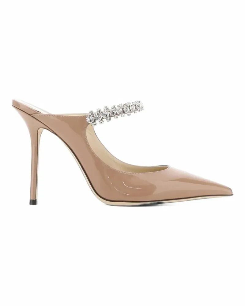 Jimmy Choo Bing Mules 100mm - Nude Nude