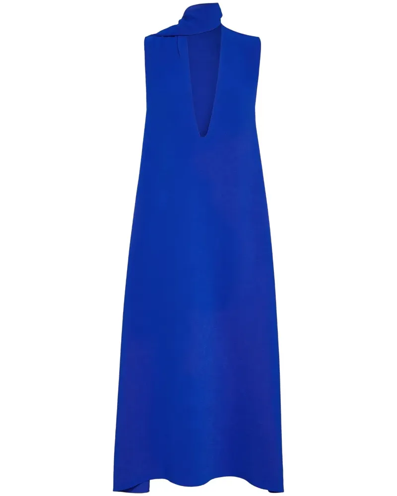 Ferragamo Drapiertes Maxikleid - Blau Blau
